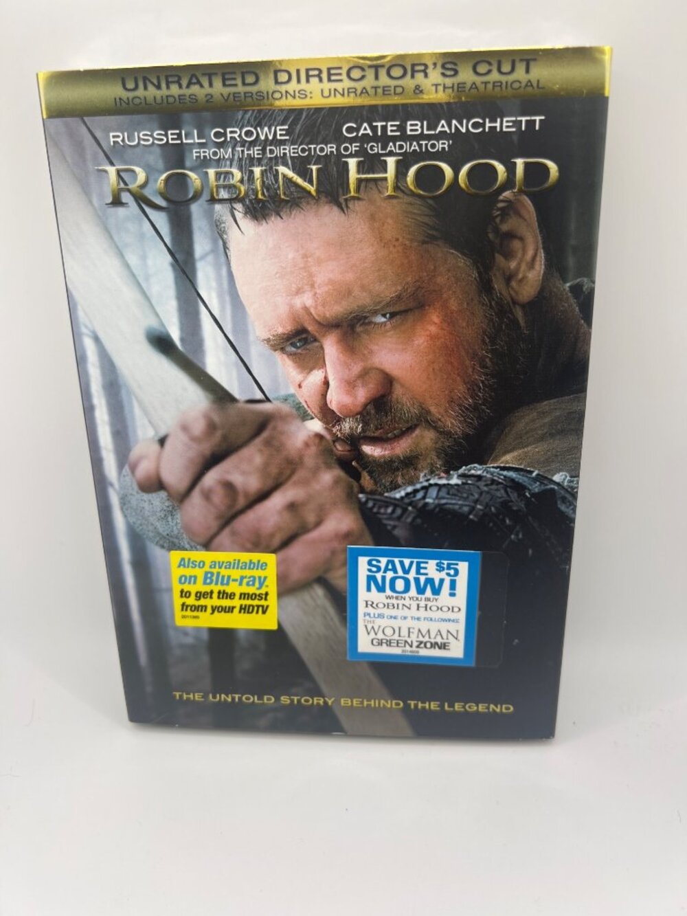 Robin Hood DVD Russell Crowe Cate Blanchette  New Factory Sealed Sleeve Great Gi